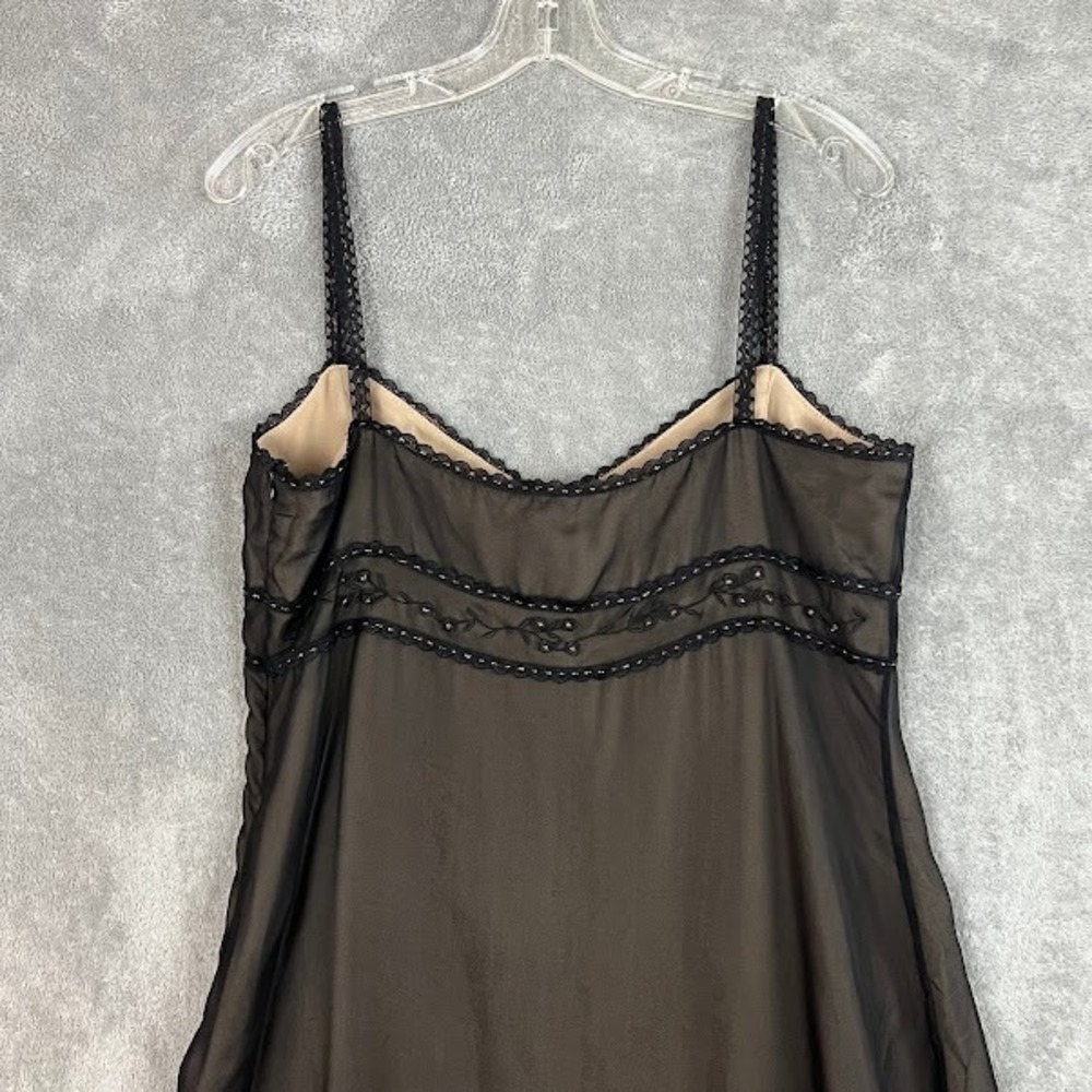 Vintage 90's Laundry By Shelli Segal Slip Dress Womens 12 100% Silk Whimsigoth - Picture 5 of 10